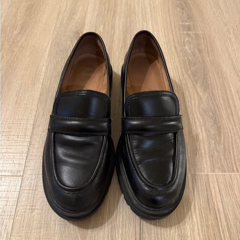 Madewell Black Leather Loafers